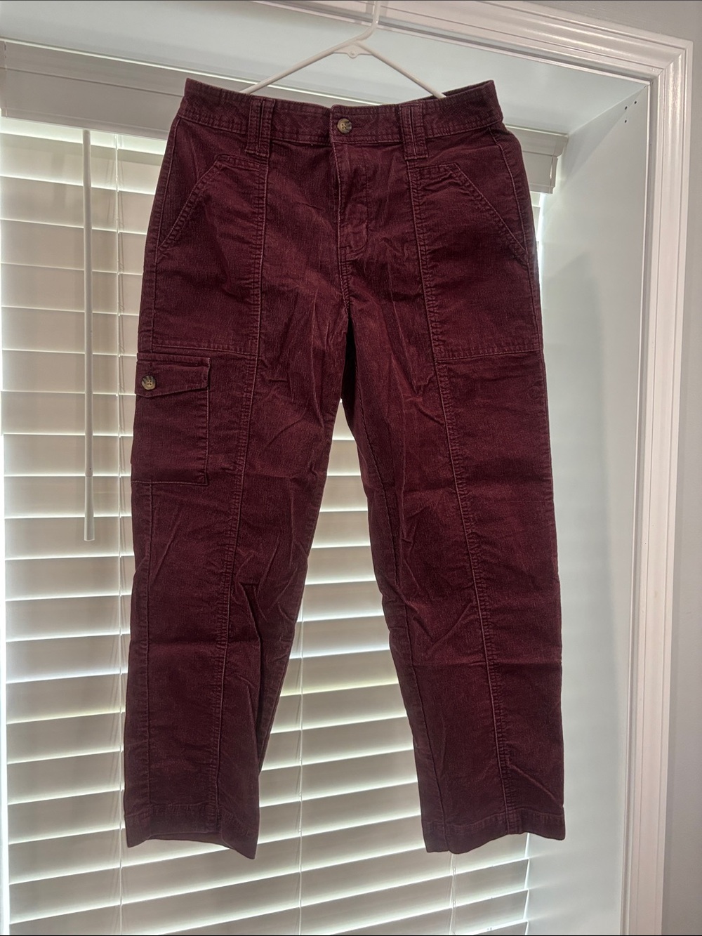 Time and Tru Women's Corduroy Capris in Burgundy